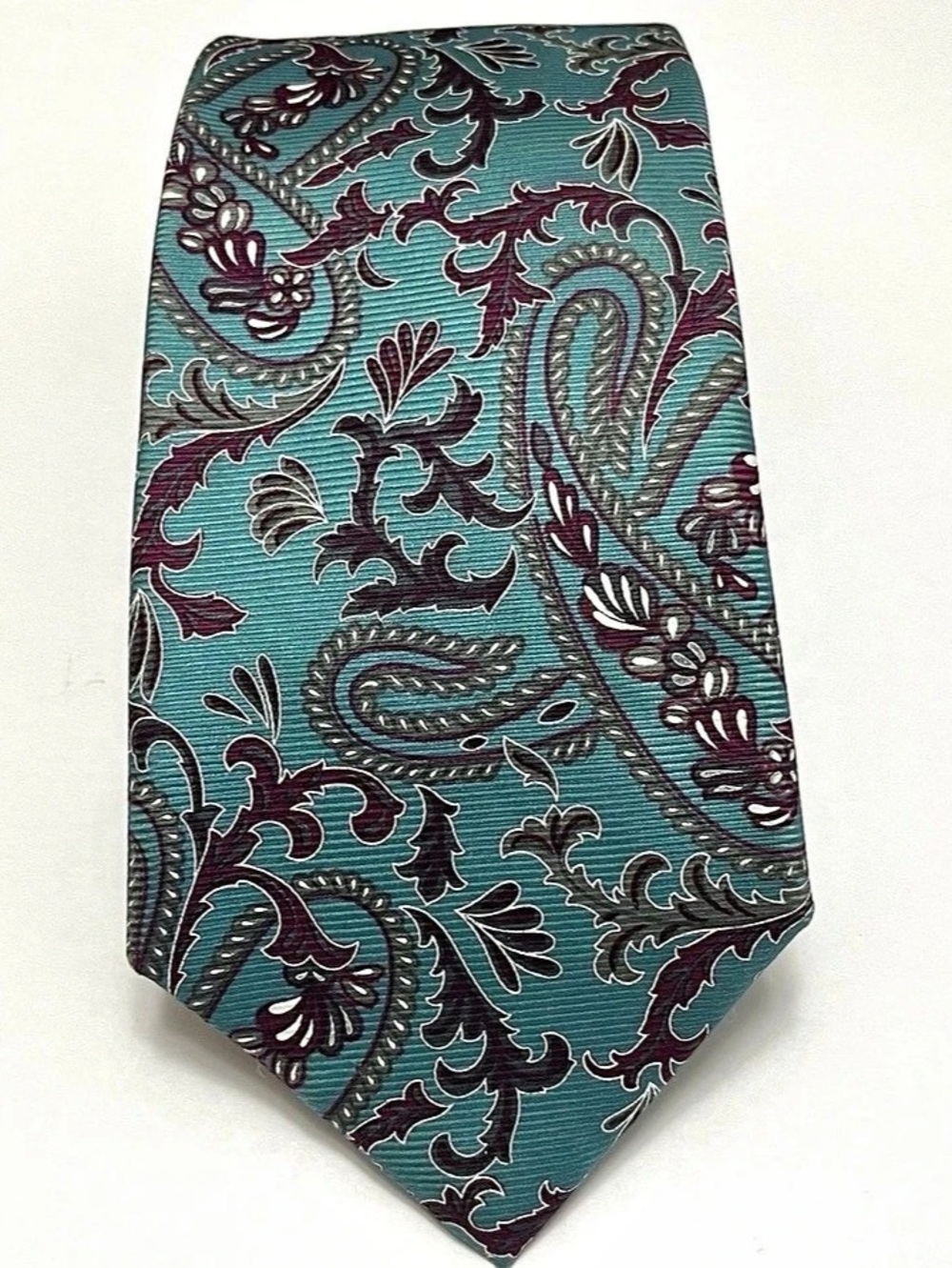 Vintage Christian Dior Paisley Tie in Blue & Purple